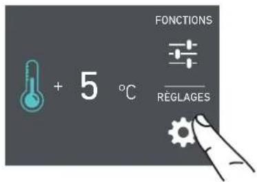 FONCTIONS + 5 °C RéGLAGES