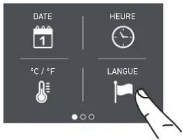 DATE 1 HEURE °C / °F LANGUE
