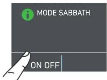 MODE SABBATH ON OFF