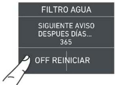 Fulgor Milano F7IFC30O1-R - 5a) Desactivación del filtro del agua - 6