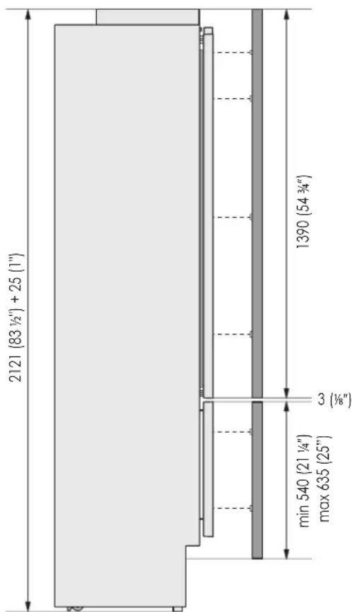 Fulgor Milano F7IRC30O1-L - Panels dimensions: single bottom-drawer - 1