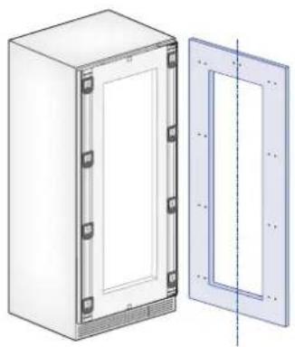 Fulgor Milano F7IRC30O1-L - Overlay panels layout for column with glass door - 1