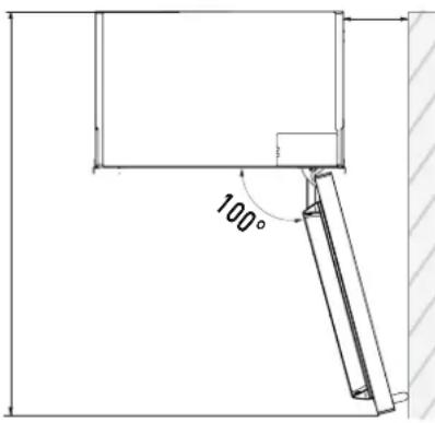 Fulgor Milano F7IRC30O1-L - Door Swing Clearance - 1