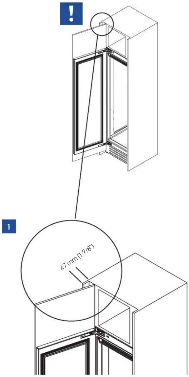 Fulgor Milano F7IRC30O1-L - Maximum cabinet depth over panel ready appliance with single door panel - 1