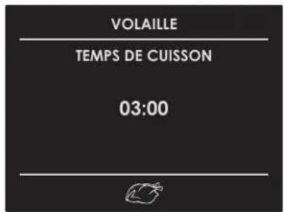 VOLAILLE TEMPS DE CUISSON 03:00