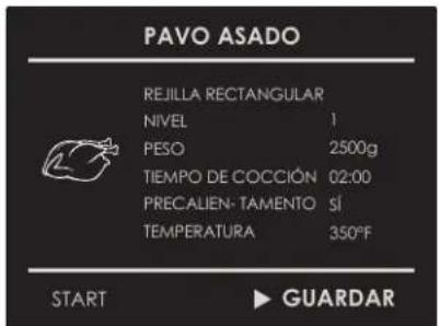 Fulgor Milano F7DP30W1 - Guardar una receta personalizada: - 3