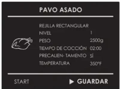 Fulgor Milano F7DP30B1 - Guardar una receta personalizada: - 3