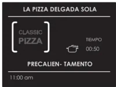 Fulgor Milano F7DP30B1 - Seleccionar una receta "CLASSIC PIZZA" ya configurada: - 2