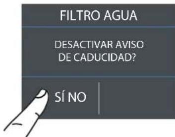 Fulgor Milano F7SFC30S1-R - 5a) Desactivación del filtro del agua - 5