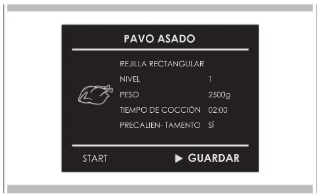 Fulgor Milano F7SP30S1 - Guardar una receta personalizada: - 3