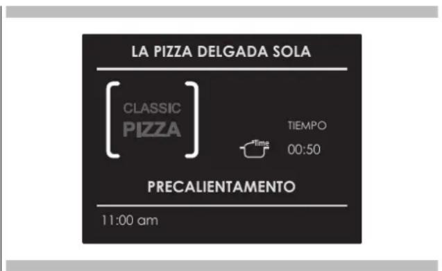 Fulgor Milano F7SP24S1 - Seleccionar una receta "CLASSIC PIZZA" ya configurada: - 2