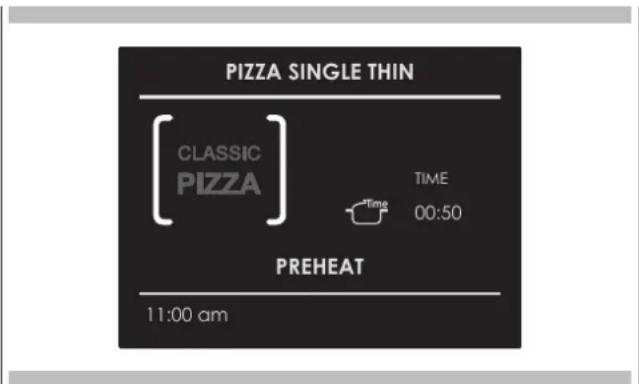 Fulgor Milano F7SP24S1 - Selecting an already-set "CLASSIC PIZZA" recipe: - 2