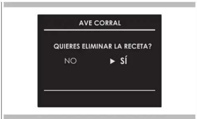Fulgor Milano F7SP24S1 - Borrar una receta Personalizada: - 1