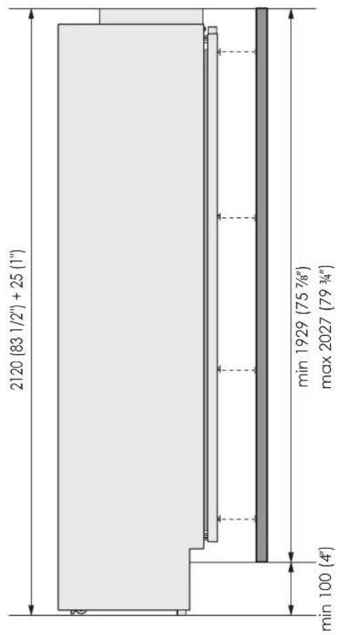 Fulgor Milano F7SRC24S1-L - Panel dimensions column models - 1