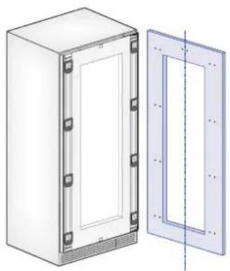Fulgor Milano F7SRC24S1-L - Diseño de paneles decorativos para columna con puerta de cristal - 1