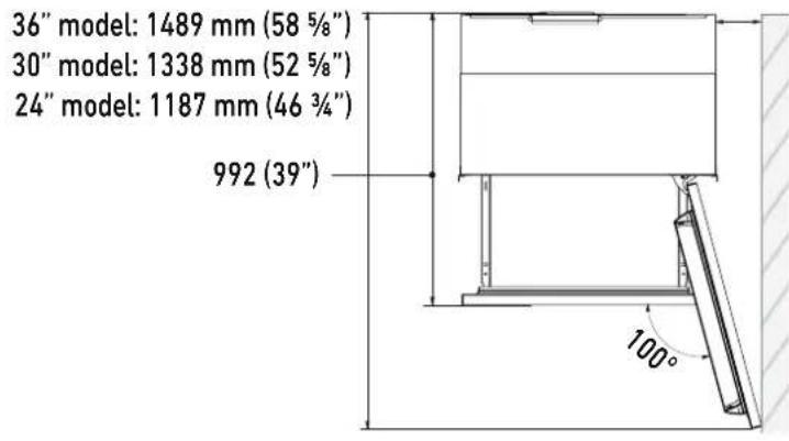 Fulgor Milano F7SRC24S1-L - B Appliance height - 3