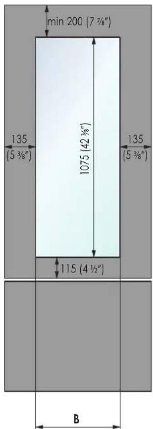 Fulgor Milano F7SRC24S1-L - Panels dimensions: single bottom-drawer - 3