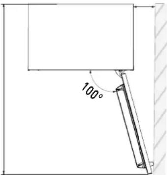 Fulgor Milano F7SRC24S1-L - Door Swing Clearance - 1