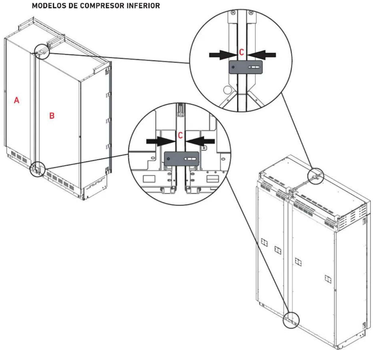 Fulgor Milano F7SRC24S1-L - IMPORTANTE: los aparatos deben estar nivelados entre sí - 1