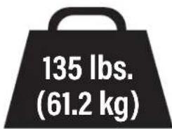 135 lbs. (61.2 kg)