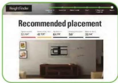 HeightFinder Recommended placement 51.04" 41.04" 62.04" 58" 35.04"