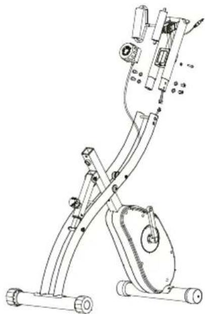 Prixton BF250 - 3.Installez le cadre et la molette de réglage de la résistance - 1