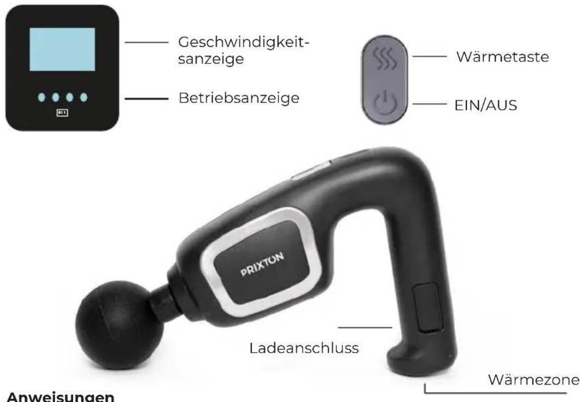 Prixton Power Flex - ACHTUNG Verwenden Sie zum Laden dieses Geräts unbedingt ein Netzteil mit folgenden Werten: 5 Volt und eine empfohlene Stromstärke von mindestens 1000mA. - 1