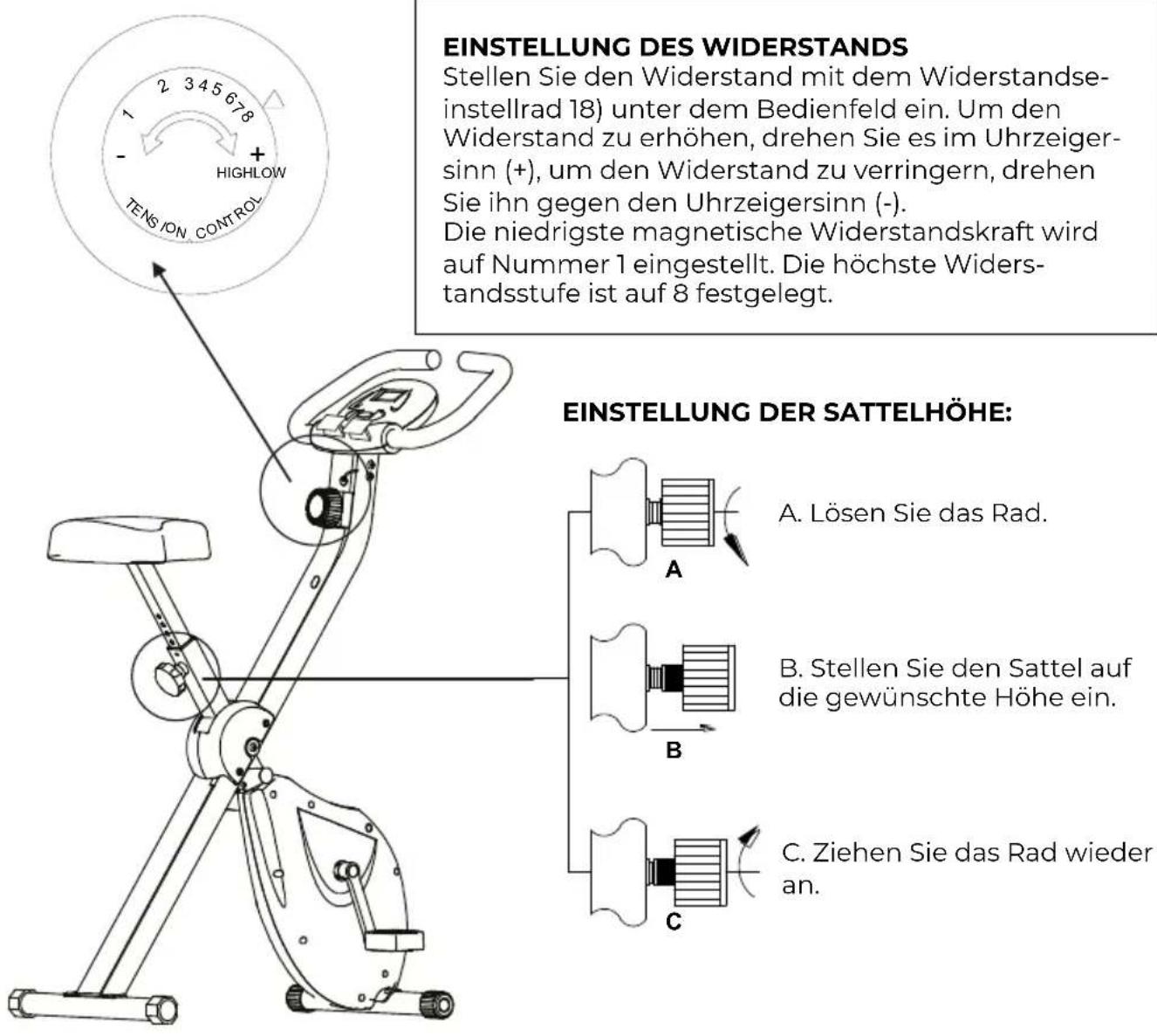 Prixton BF100 - Montage der Sattelstütze und des Sattels. - 1