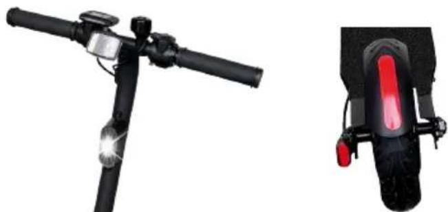 Prixton Eco Tour SCO800 - Lampes LED avant et arriere - 1