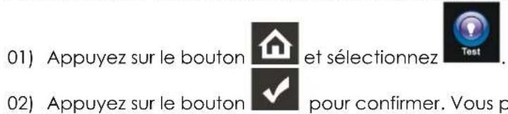 01) Appuyez sur le bouton et sélectionnez. 02) Appuyez sur le bouton pour confirmer. Vous p