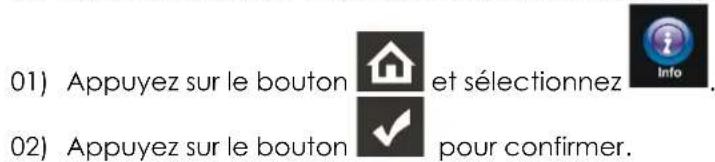 01) Appuyez sur le bouton et sélectionnez 02) Appuyez sur le bouton pour confirmer.