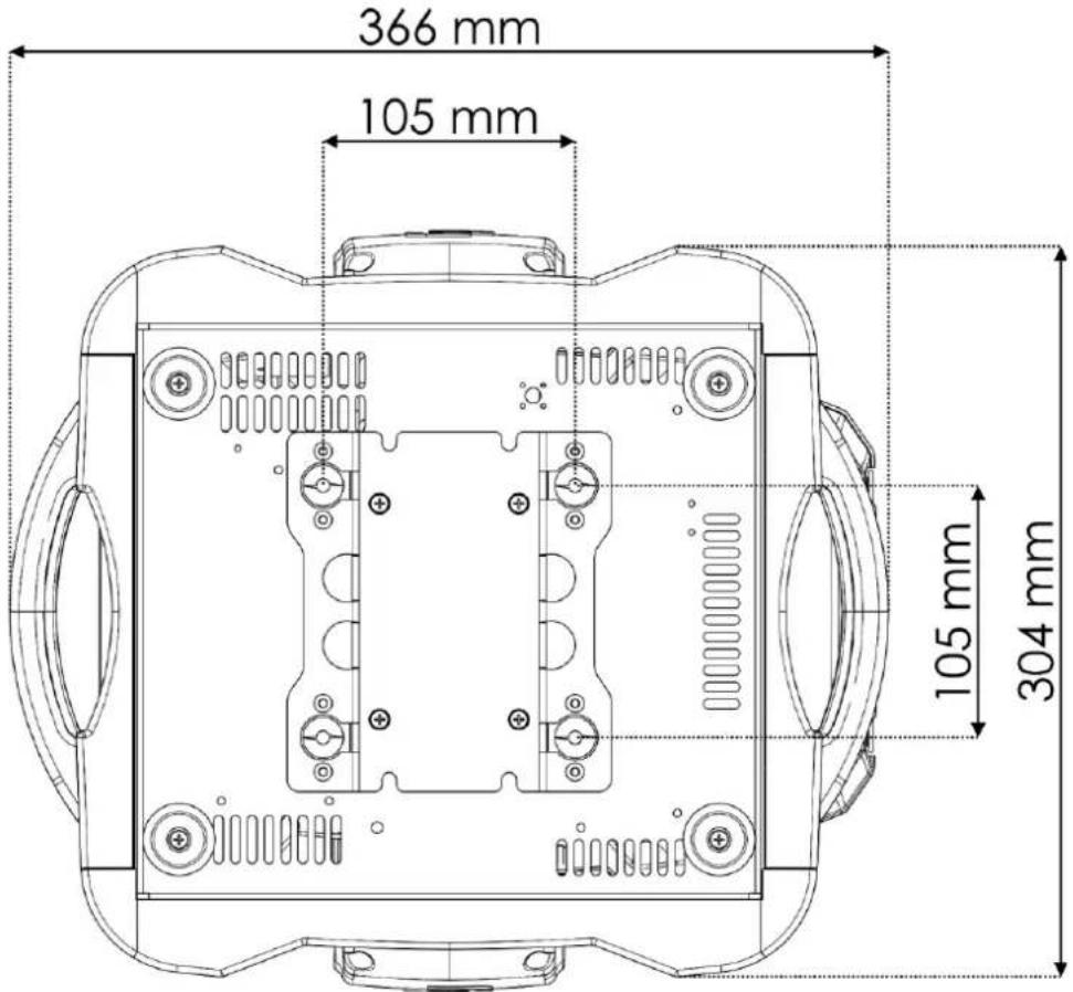 366 mm 105 mm 105 mm 304 mm