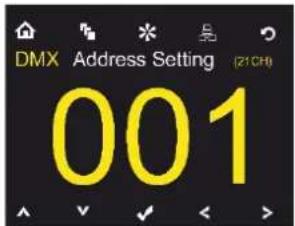 DMX Address Setting (21CH) 001