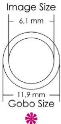 Showtec Phantom 12R Hybrid - Taille de gobo - 1