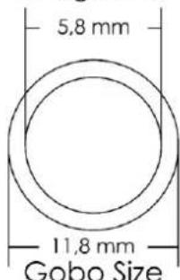 Showtec Phantom 12R Hybrid - Taille de gobo - 2