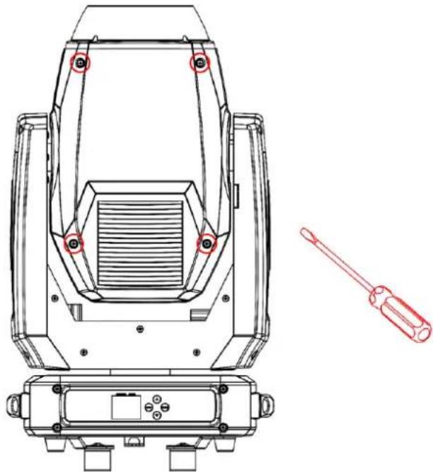 Showtec Phantom 12R Hybrid - Remplacement de la lampe - 3
