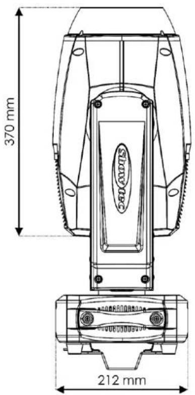 Showtec Phantom 12R Hybrid - Dimensions - 1