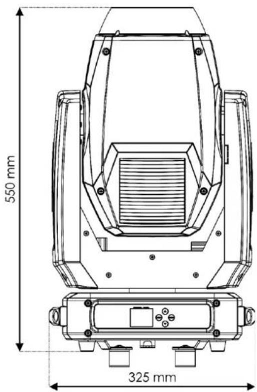 Showtec Phantom 12R Hybrid - Dimensions - 2