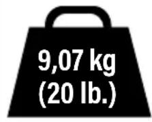 9,07 kg (20 lb.)