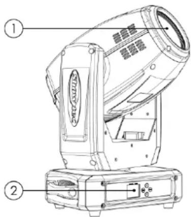 Showtec Phantom 3R Hybrid - Panneau avant - 1