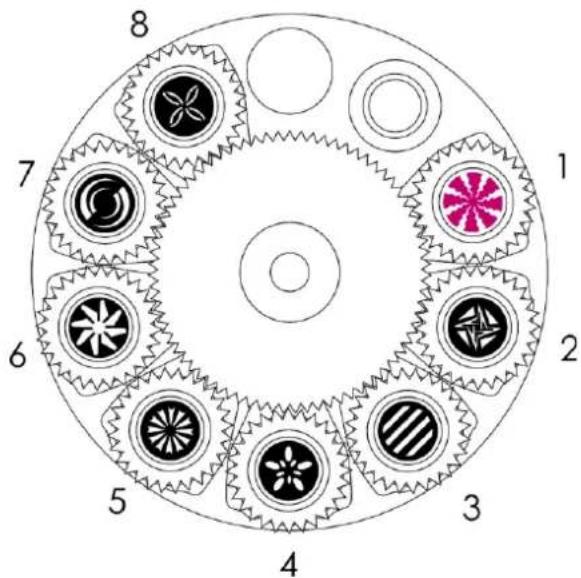 Showtec Phantom 3R Hybrid - Roue de Gobo statique + roue de Gobo rotative + roue colorée - 1
