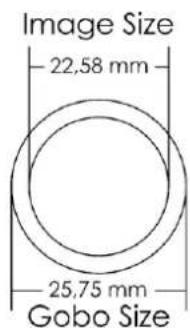 Showtec Phantom 250 Spot - Taille de gobo - 1