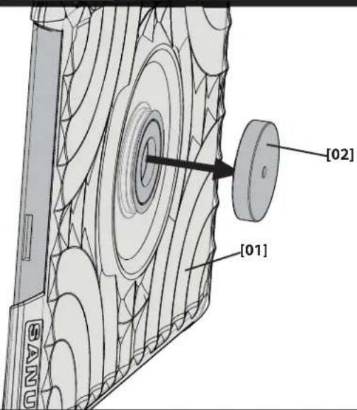 SANUS VTM6 - Attach Holder to Wall Plate - 1