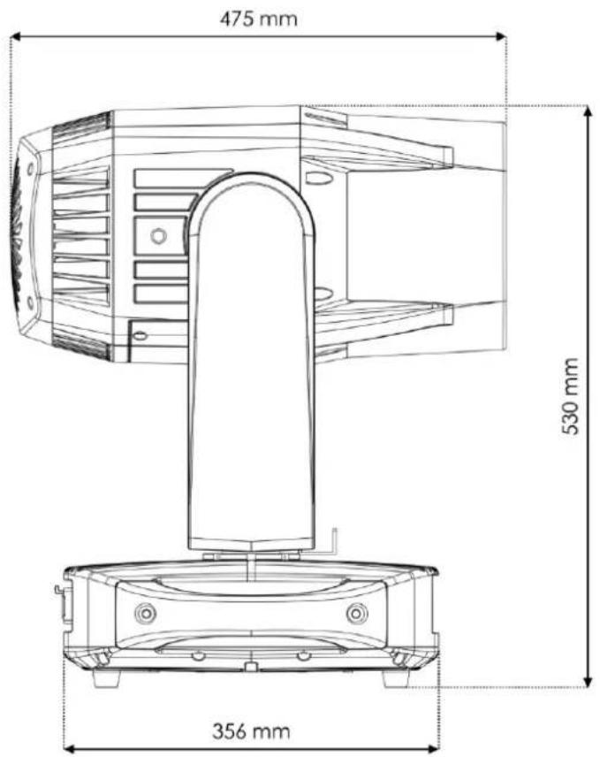 Showtec Polar 300 Hybrid - Dimensions - 2