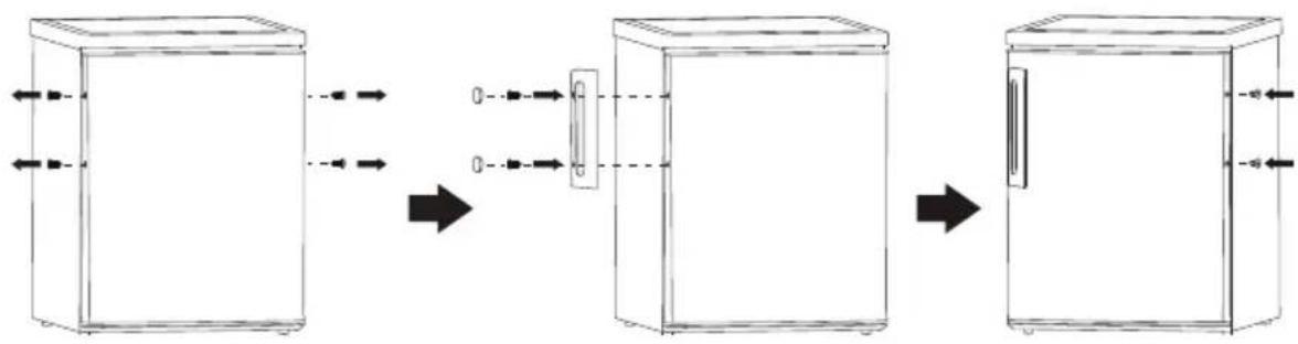 HOOVER HOOHS58EWK - Reversibilitatea uşii - 6