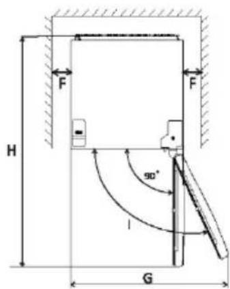 HOOVER HOCH1T518EXK - Requisitos de espaço - 2