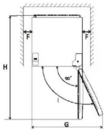 HOOVER HOCH1T518EWHK - Requisitos de espacio - 2