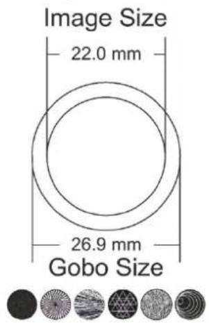 INFINITY S201 - Taille de gobo - 1