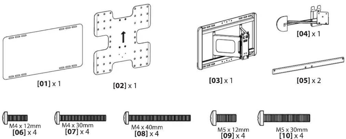 SANUS VMF408 - Supplied Parts and Hardware - 1