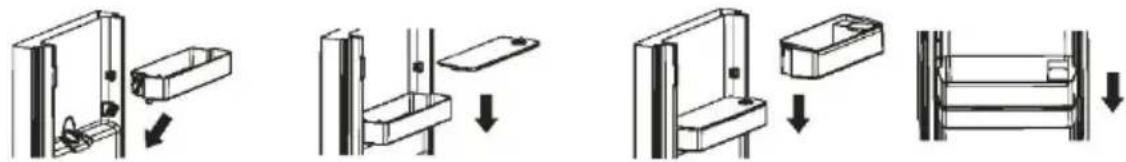 HOOVER HOCH1T518EBK - Bevor Sie den Wasserspender zum ersten Mal in Betrieb nehmen, sollten Sie den Wassertank aus dem Kühlschrank herausnehmen und reinigen. - 3